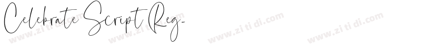 Celebrate Script Reg字体转换